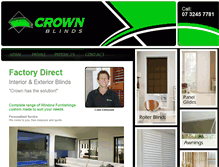 Tablet Screenshot of crownblinds.com.au